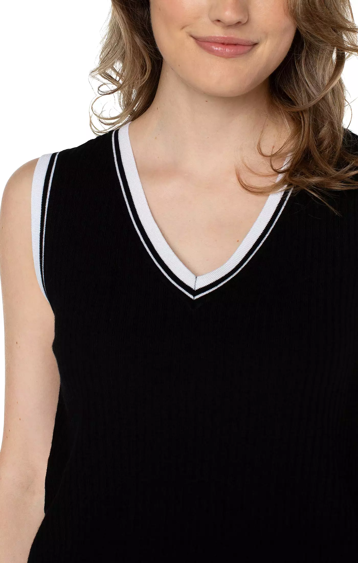 Sleeveless V-Neck Lightweight Sweater - Liverpool