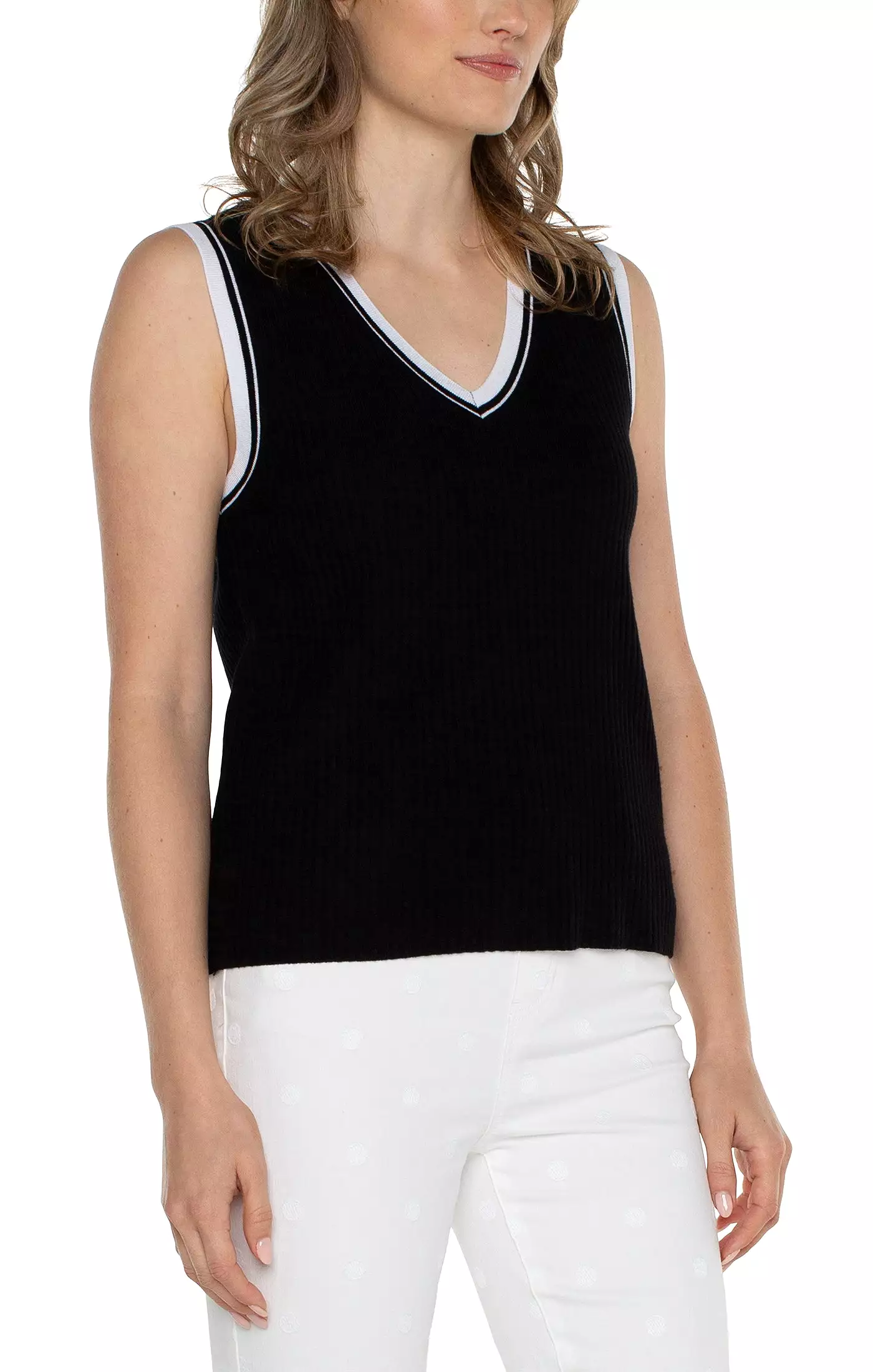 Sleeveless V-Neck Lightweight Sweater - Liverpool