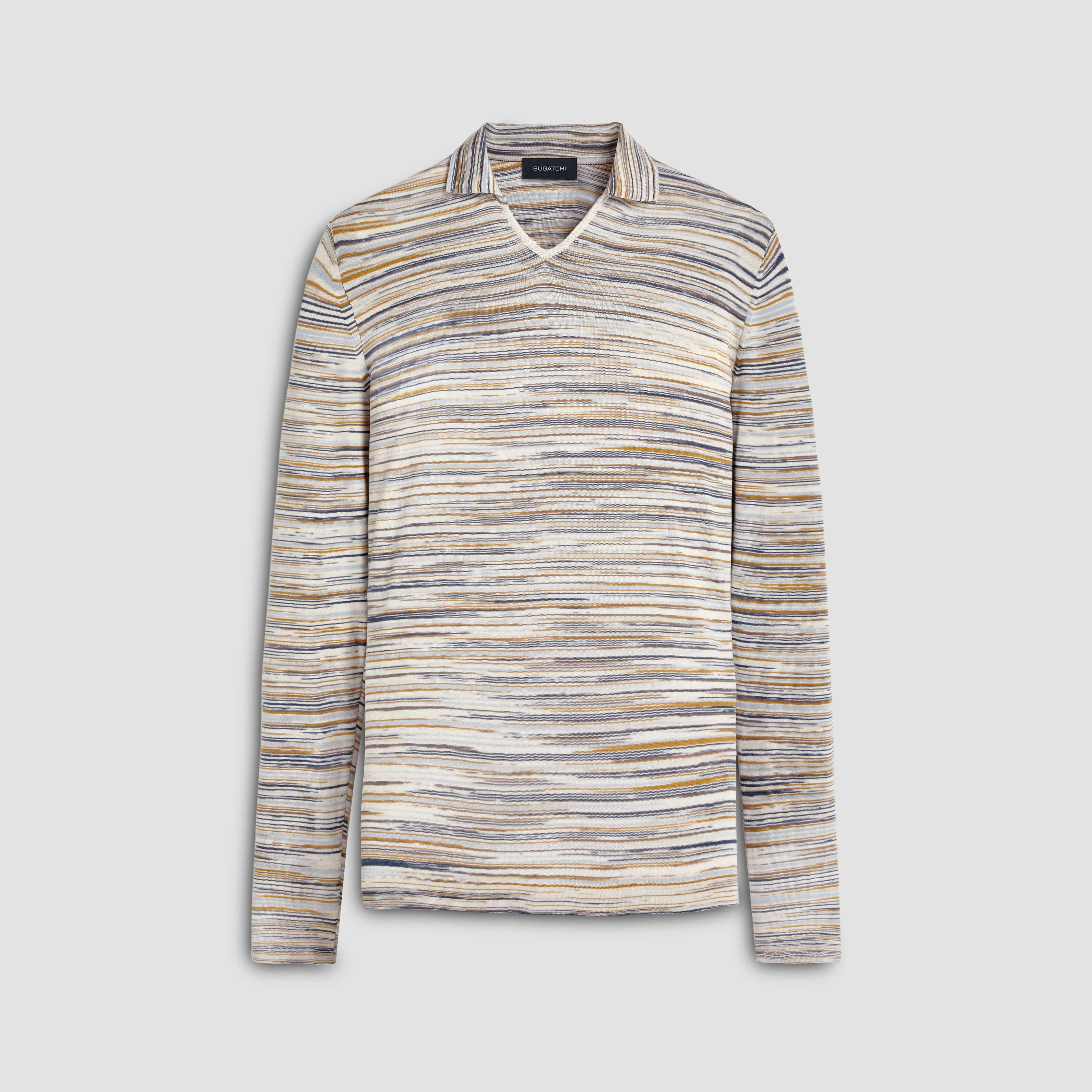 Riviera V-Neck Sweater with Stripes - Shop Now.