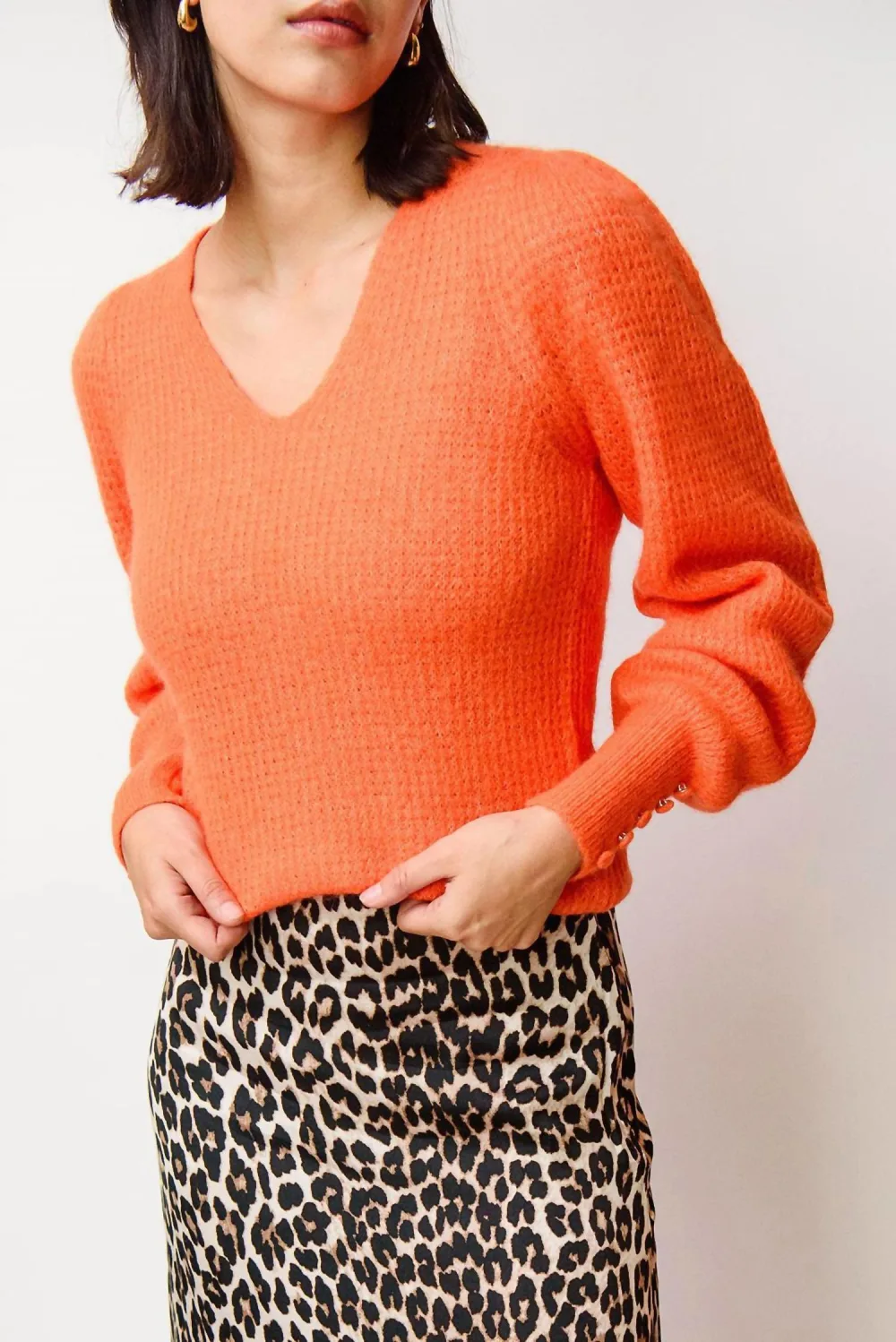 Suncoo Protia V-Neck Sweater.