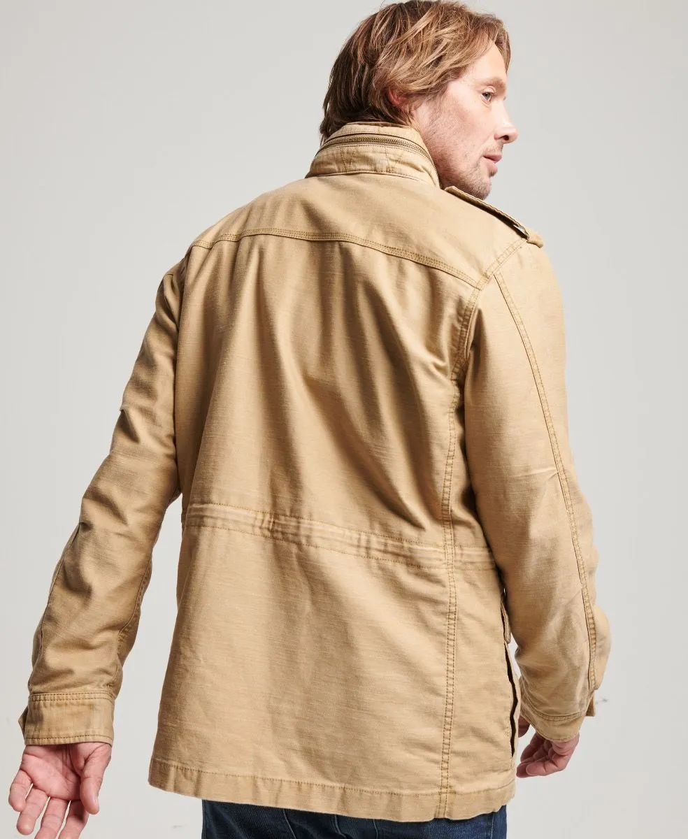 Superdry Classic Tan Brown Vintage Field M65 Military Jacket