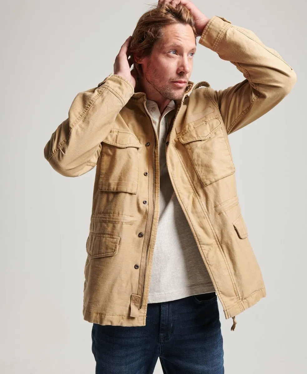 Superdry Classic Tan Brown Vintage Field M65 Military Jacket