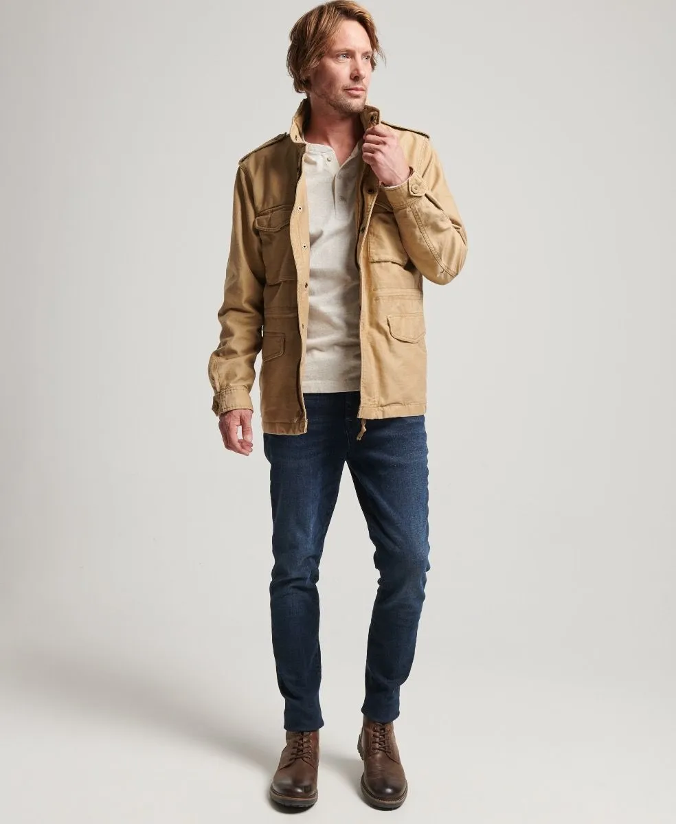 Superdry Classic Tan Brown Vintage Field M65 Military Jacket