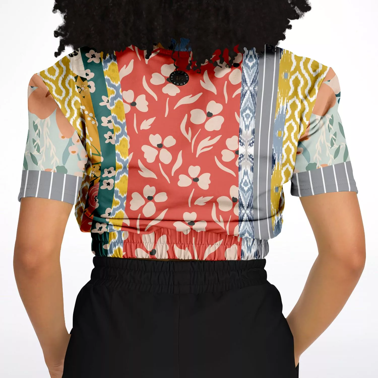 Tallulah Bankhead Patchwork Crop Sweater