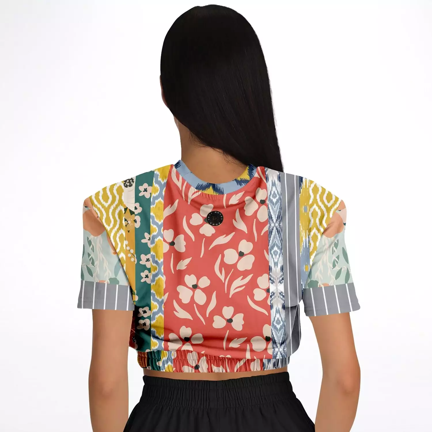 Tallulah Bankhead Patchwork Crop Sweater