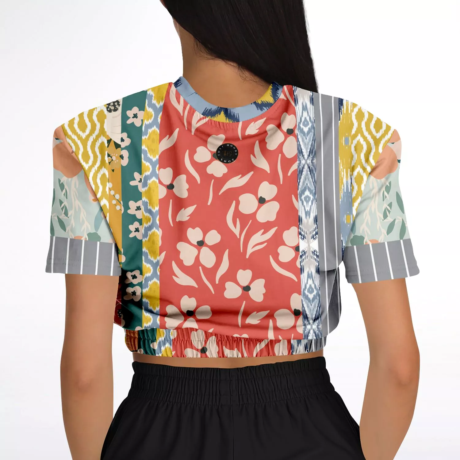 Tallulah Bankhead Patchwork Crop Sweater