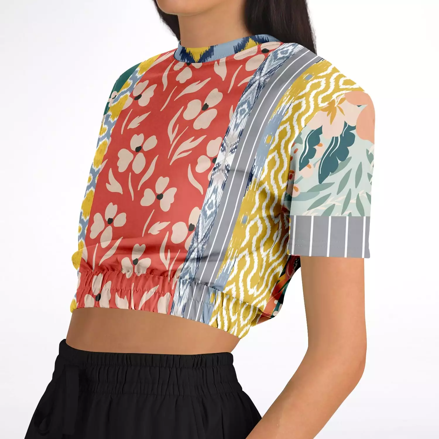 Tallulah Bankhead Patchwork Crop Sweater