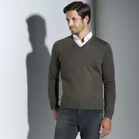 Taupe V-Neck Sweater - Shop now for a stylish taupe v-neck sweater at unbeatable prices.