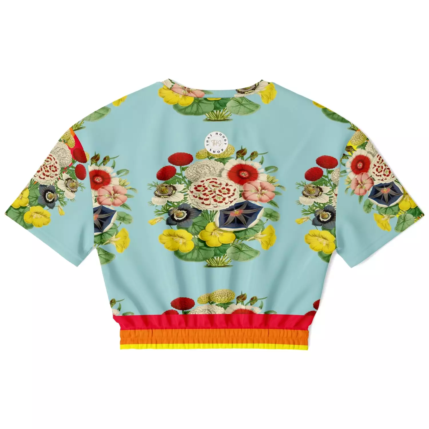 Technicolor Cropped Sweater - Short Sleeve - Eco-Poly