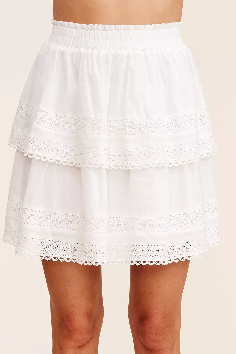 Tiered Mini Skirt with Layered Design