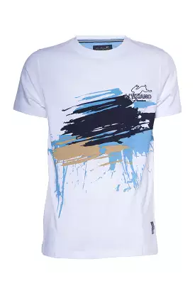 Tiziano Westin White SS Graphic Crew Shirt