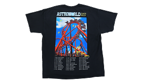 Travis Scott Astroworld Roller Coaster Black Tee