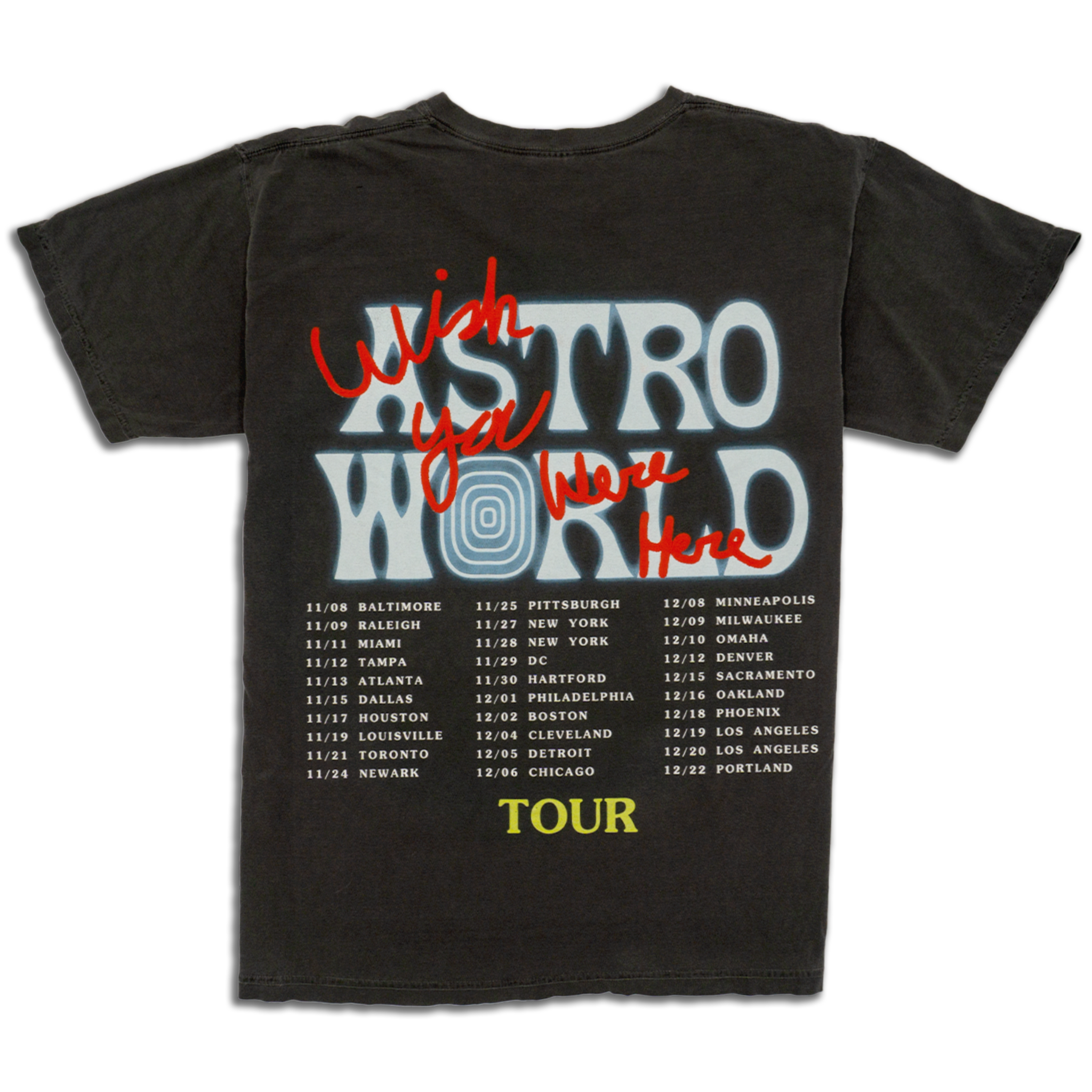 Travis Scott Astroworld T-Shirt, Washed Black - Shop Now!