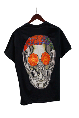 Travis Scott Birds Eye View Metallic Skull T-shirt Black