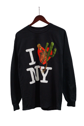 Travis Scott New York MSG Long Sleeve Tee Black.