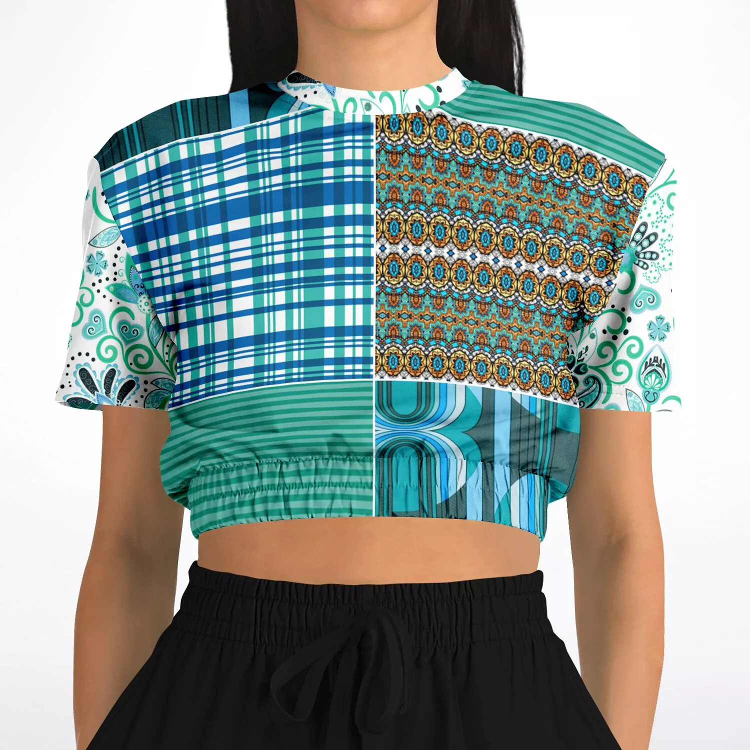 Turquoise cropped sweater