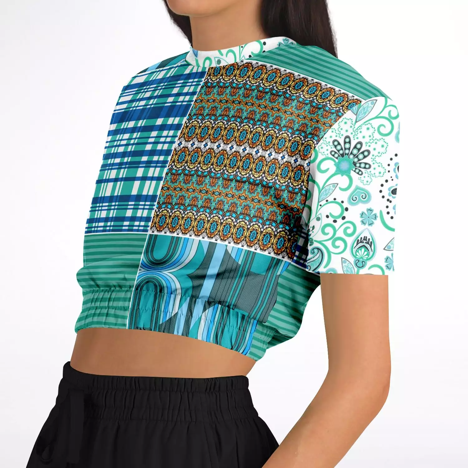 Turquoise cropped sweater