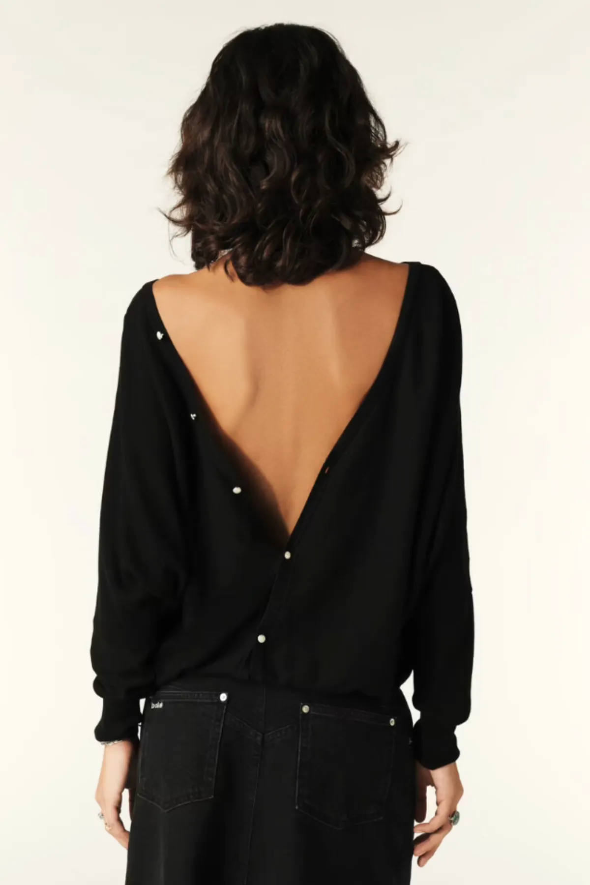 Black V-Neck Elsy Sweater