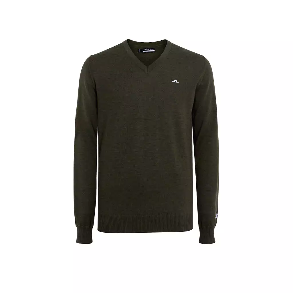 V-Neck Golf Sweater Grape Leaf