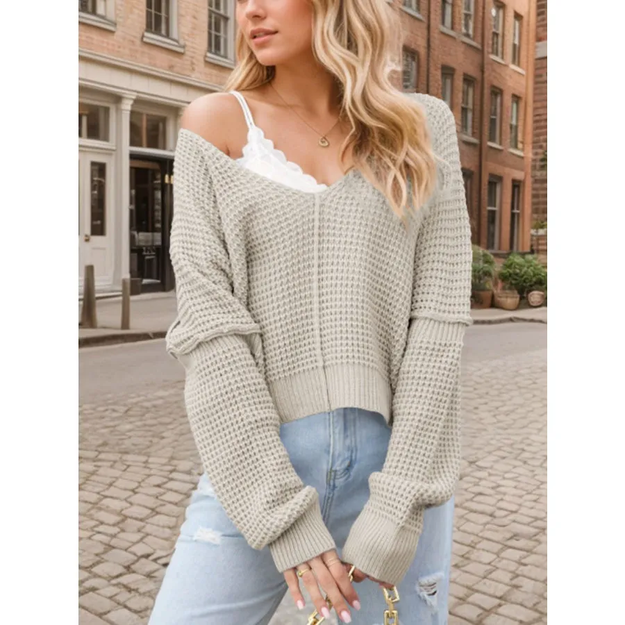 Long Sleeve V-Neck Sweater