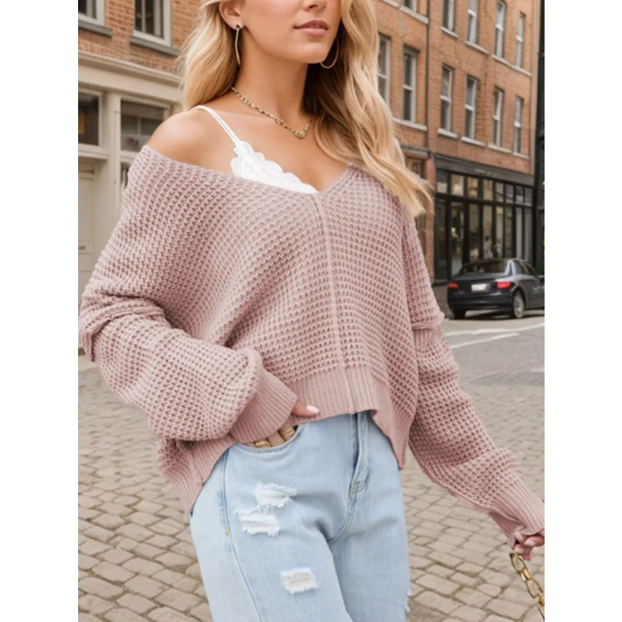 Long Sleeve V-Neck Sweater