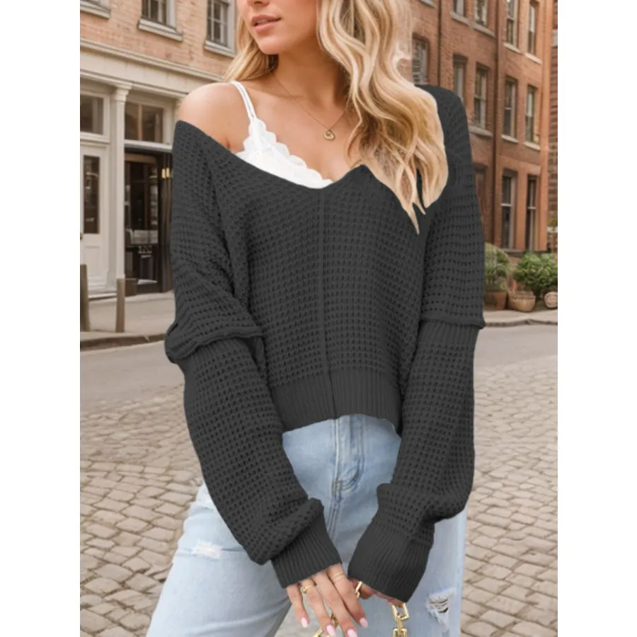 Long Sleeve V-Neck Sweater