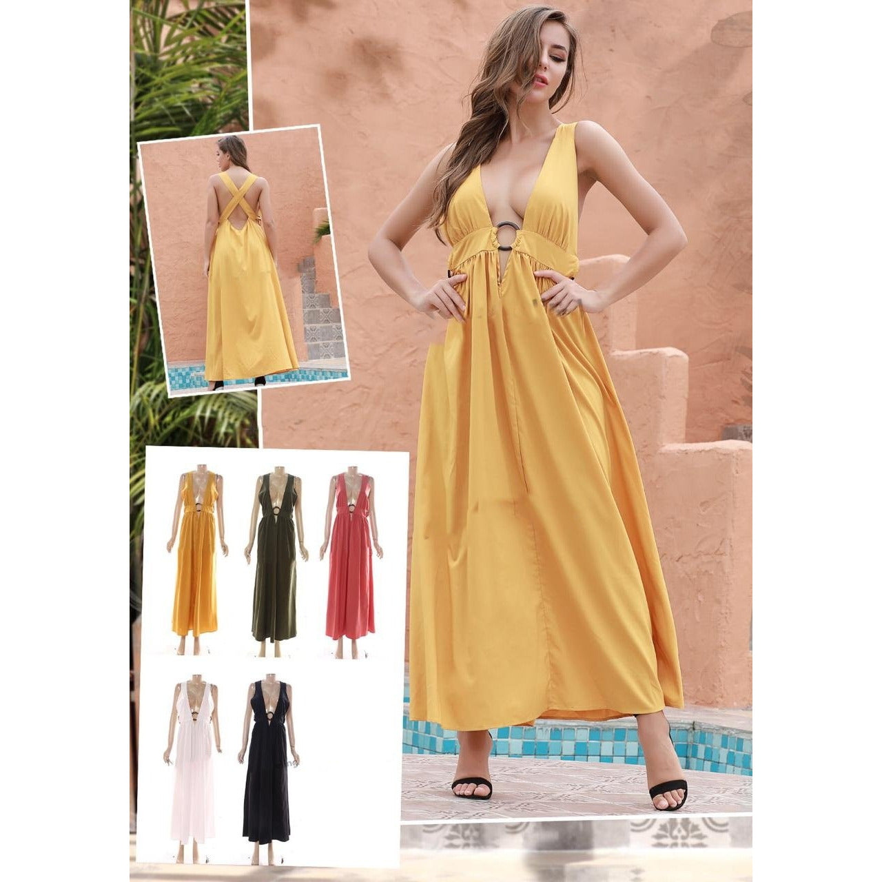 V-Neck Maxi Dress