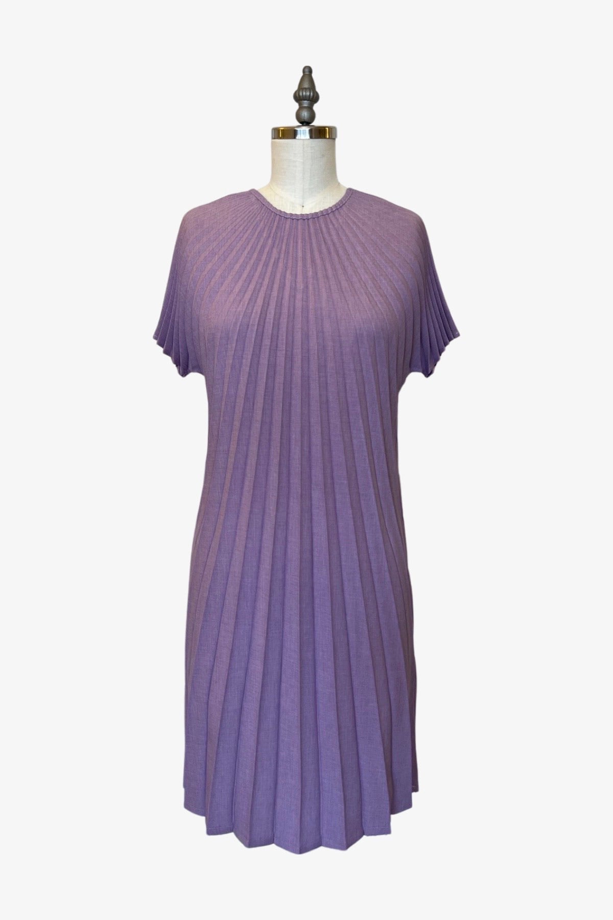 V-neck Sunburst Dress | Lilac