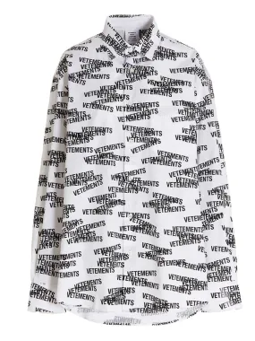 Vetements All-Over Logo Print Shirt