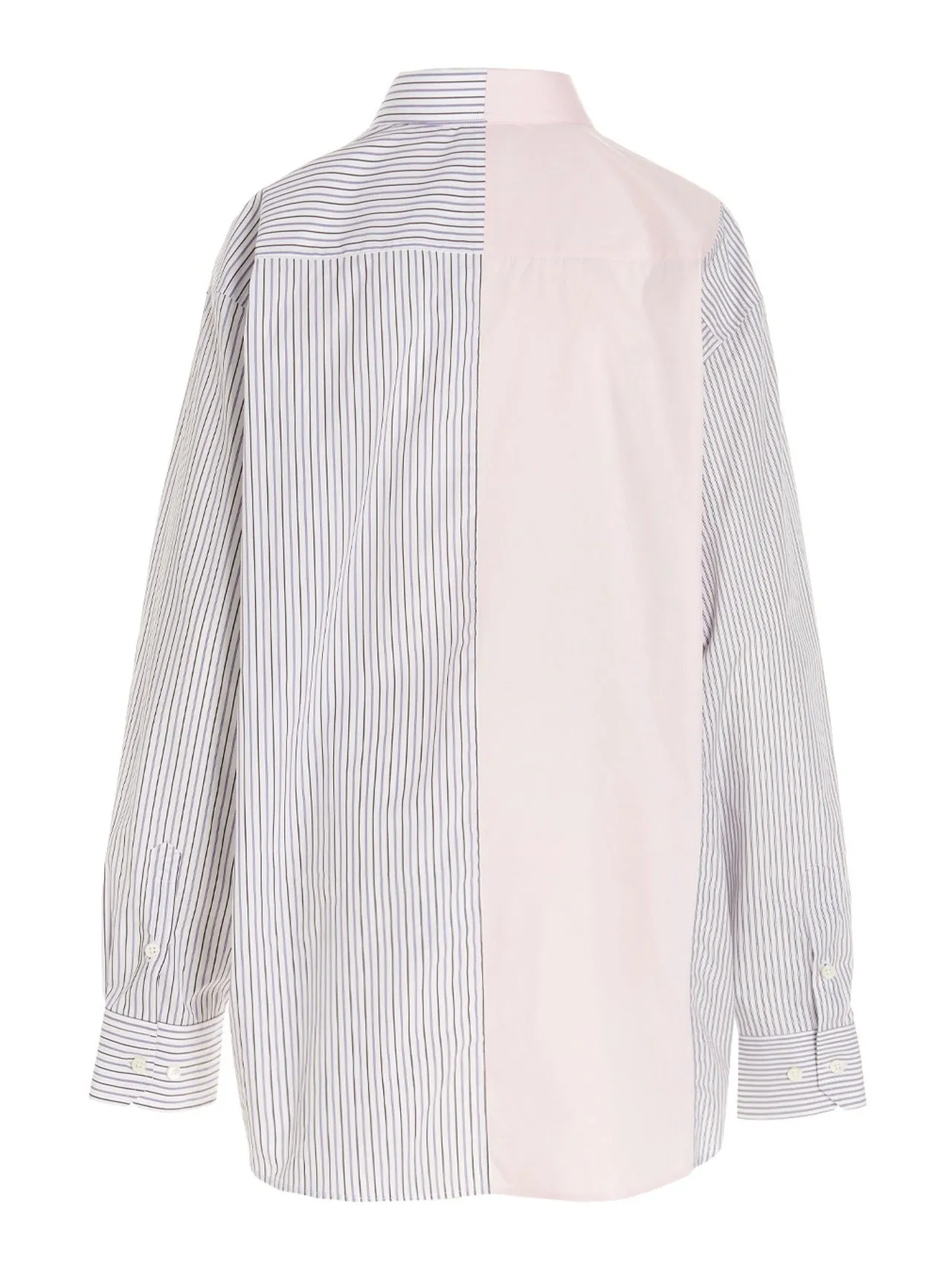 Vetements Logo Striped Long Sleeve Shirt