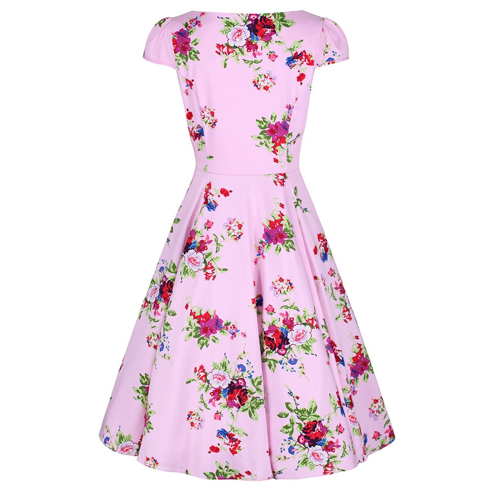 Vintage Floral Swing Dress