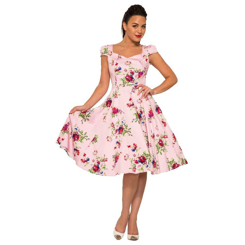 Vintage Floral Swing Dress