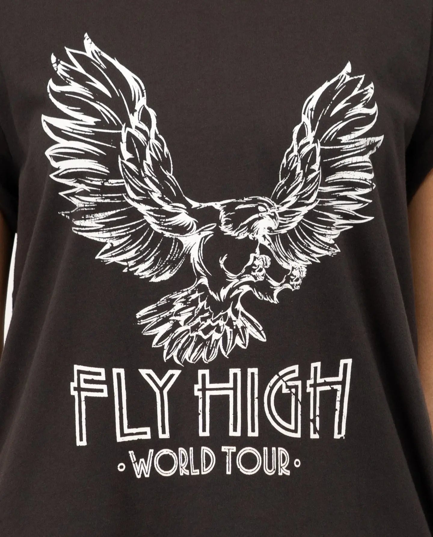 Vintage 'Fly High' T-Shirt - Black