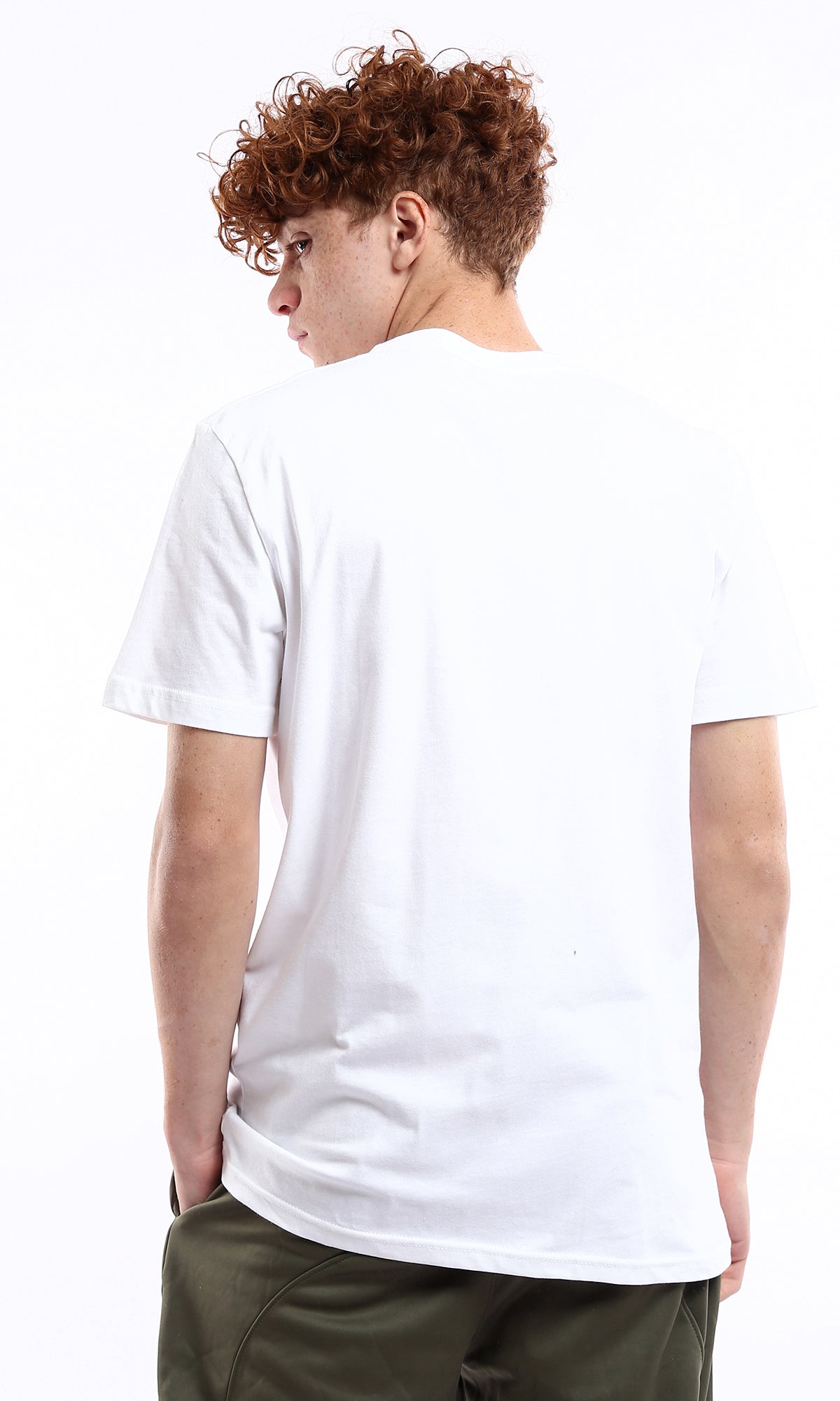 White Cotton Basic Tee Slip On - O178027