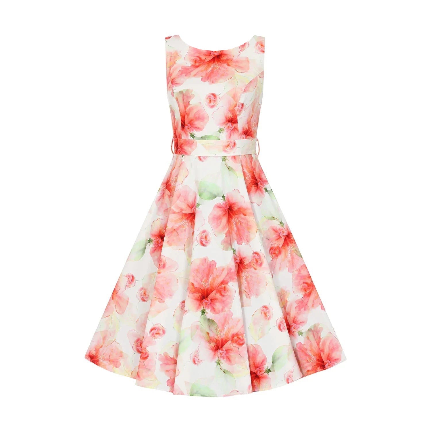 White Floral Tea Dress