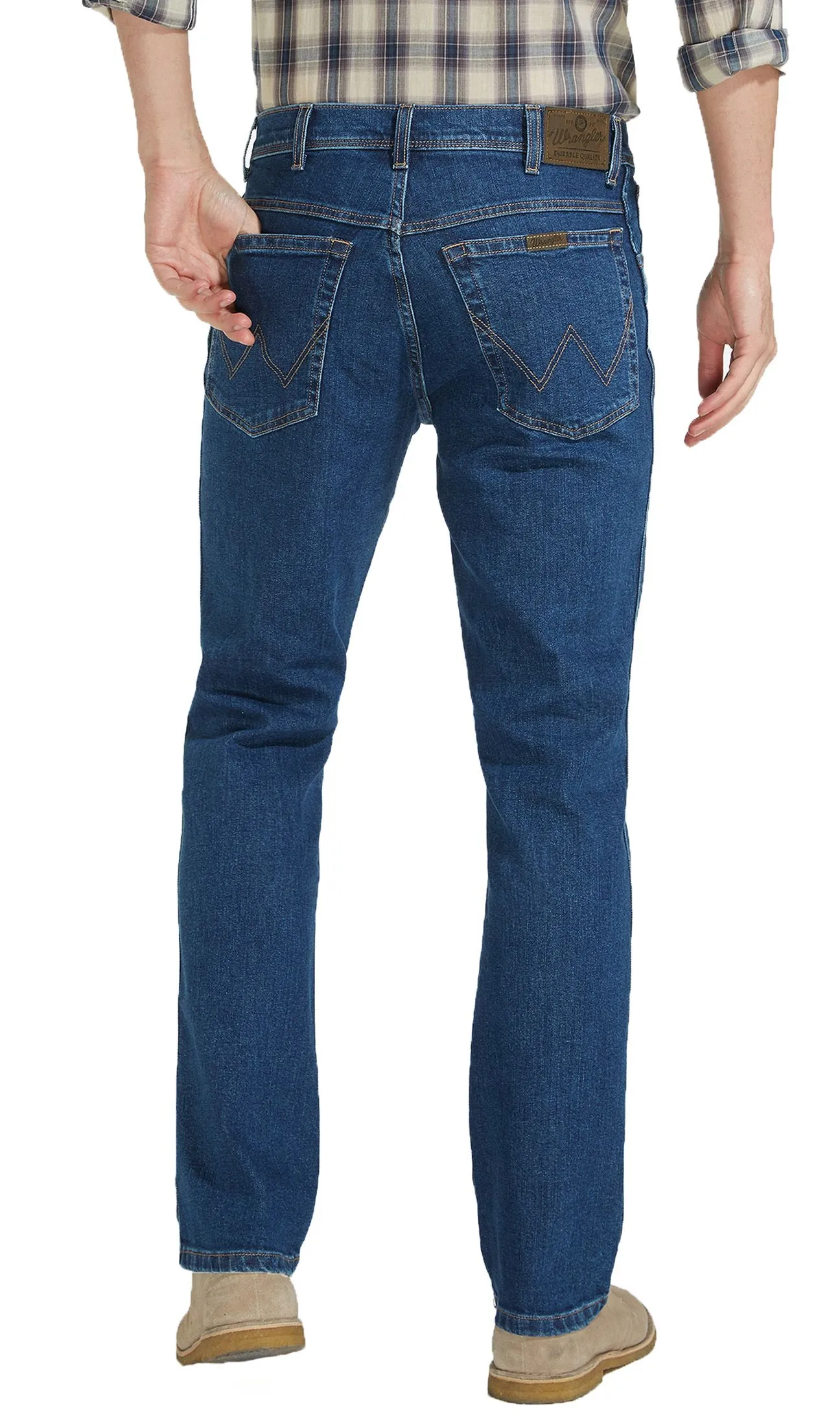 Wrangler Durable Stretch Darkstone Blue Denim Jeans