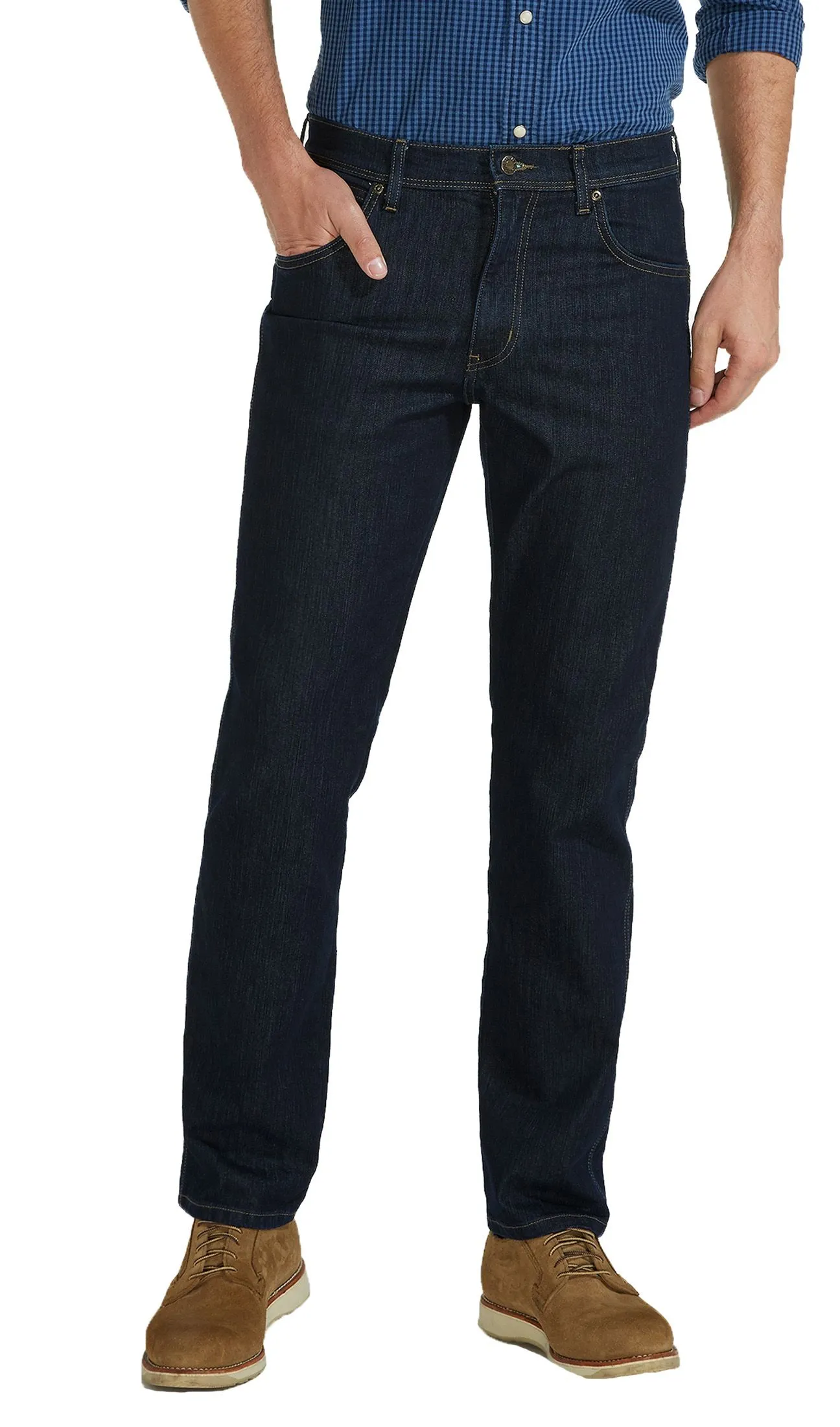 Wrangler Durable Stretch Rinsewash Blue Denim Jeans