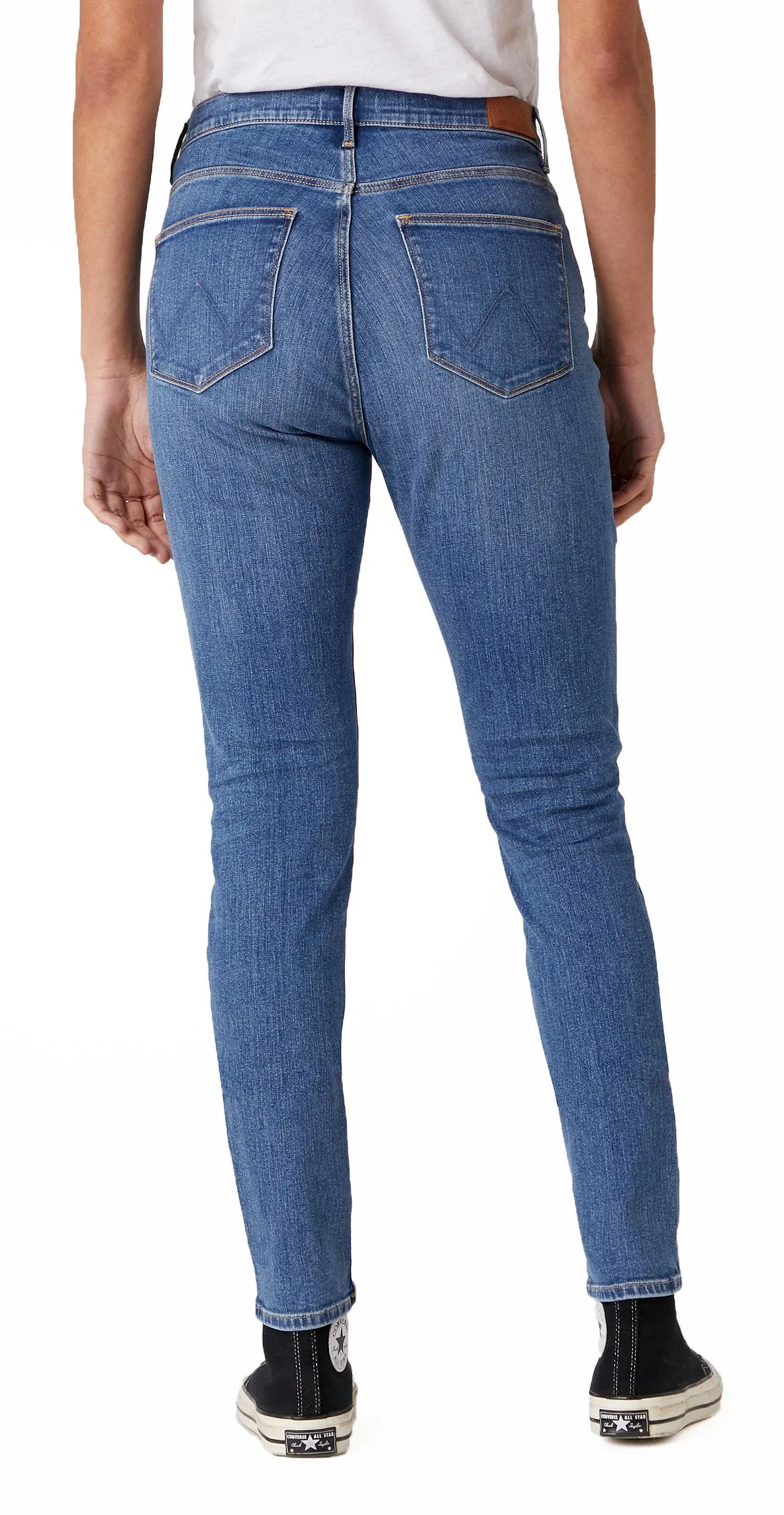 Wrangler High Rise Skinny Stretch Jeans - Wonder Blue