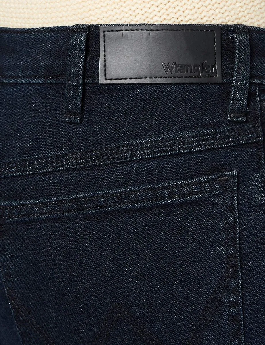 Wrangler Red Kabel Straight Stretch Blue Black Denim Jeans