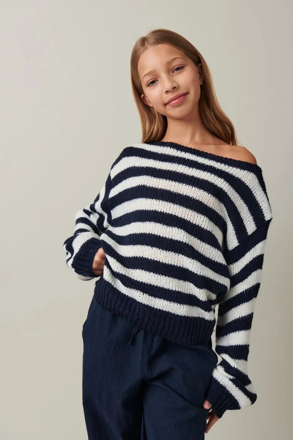 Loose Striped Sweater - Shop Now