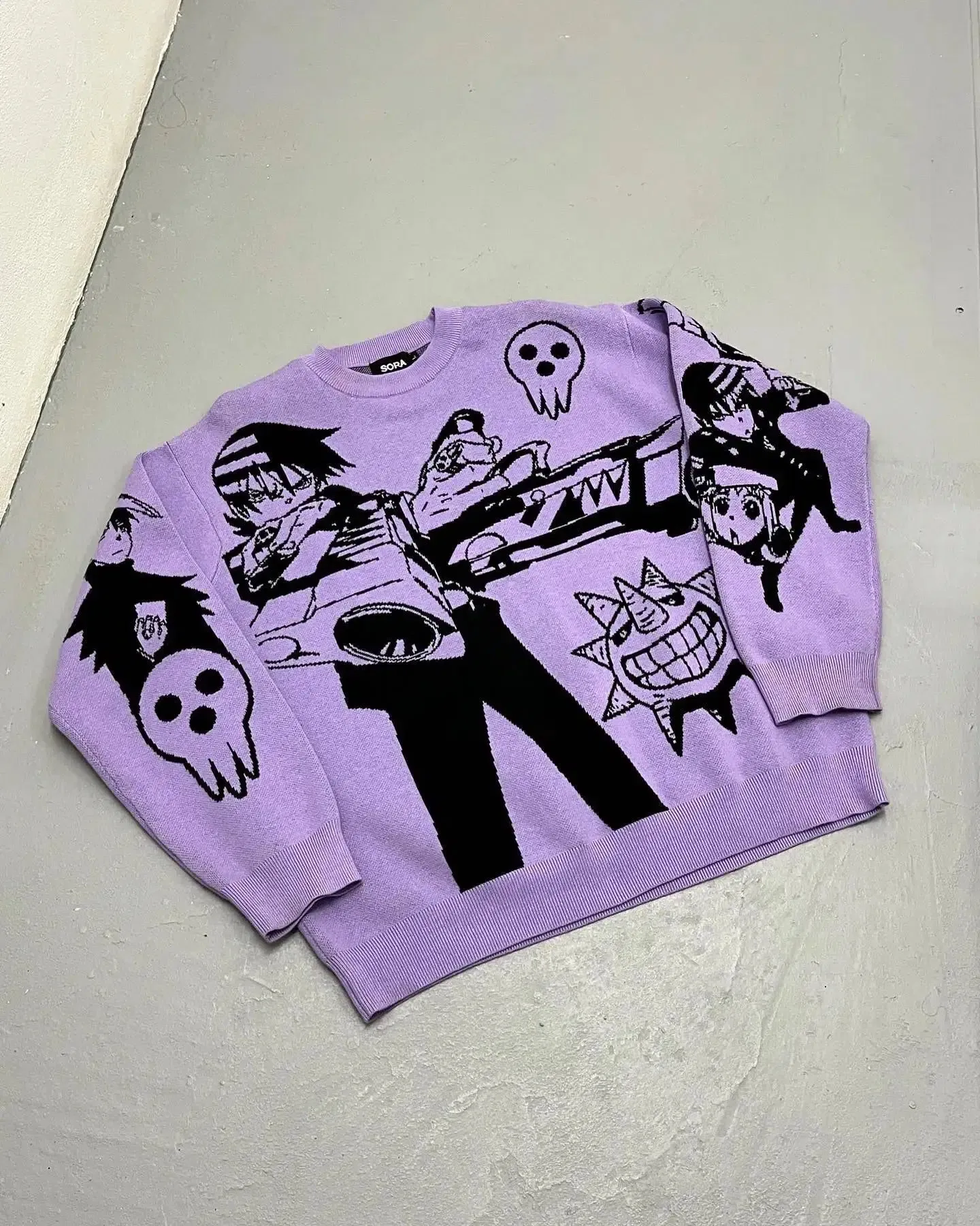 Y2K Anime Sweater Knitted - Shop Now.