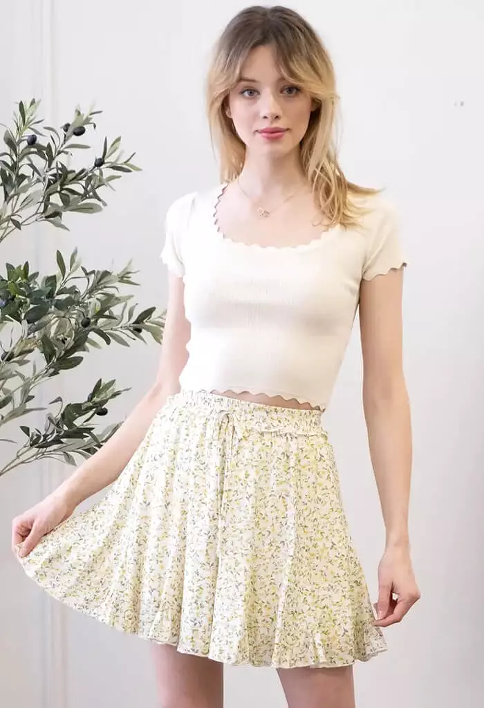 Yellow Short Skirt