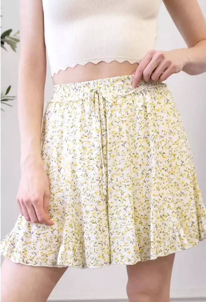 Yellow Short Skirt